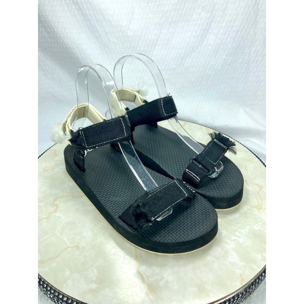J. Crew Strappy Sport Hiking Sandals Womens 6 Black Outdoor Trail Casual Shoes